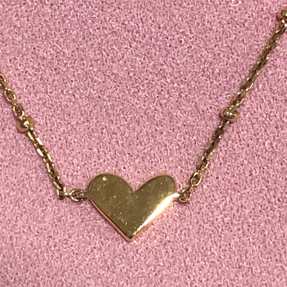 KS 925 Sterling Silver Gold Heart Bracelet